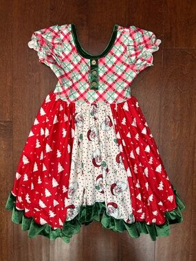 cheeky plum christmas dress Cheeky Plum Girls 2T Christmas Gingerbread Dress Long Sleeve Holiday Party